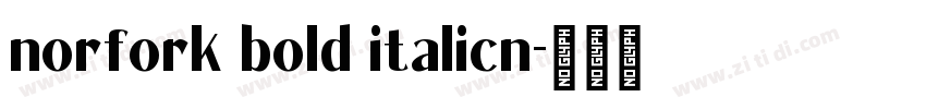 norfork bold italicn字体转换